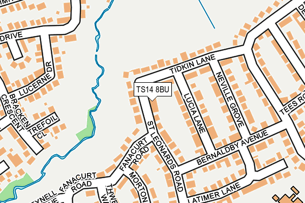 TS14 8BU map - OS OpenMap – Local (Ordnance Survey)