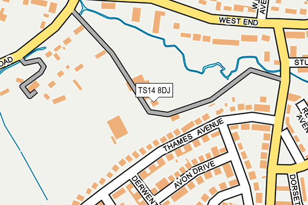 TS14 8DJ map - OS OpenMap – Local (Ordnance Survey)