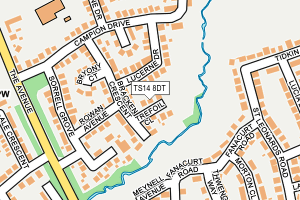 TS14 8DT map - OS OpenMap – Local (Ordnance Survey)
