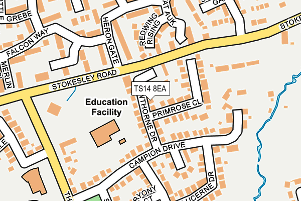 TS14 8EA map - OS OpenMap – Local (Ordnance Survey)