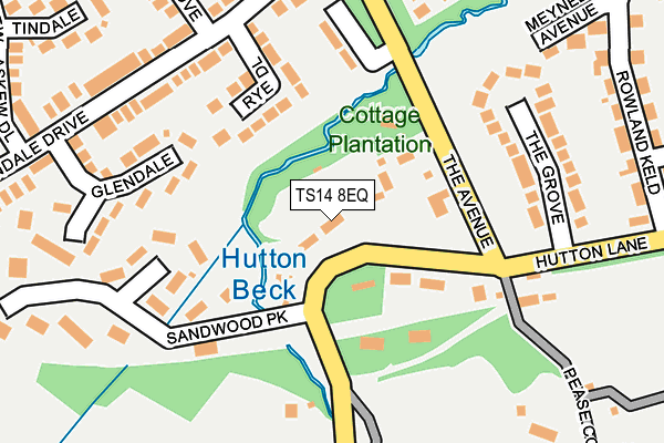 TS14 8EQ map - OS OpenMap – Local (Ordnance Survey)