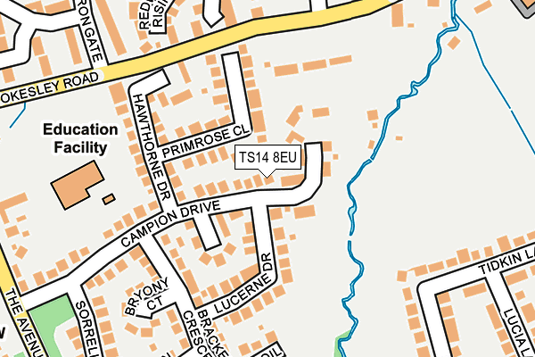TS14 8EU map - OS OpenMap – Local (Ordnance Survey)