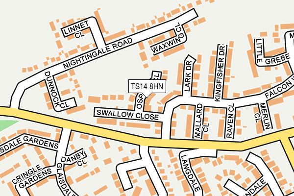 TS14 8HN map - OS OpenMap – Local (Ordnance Survey)