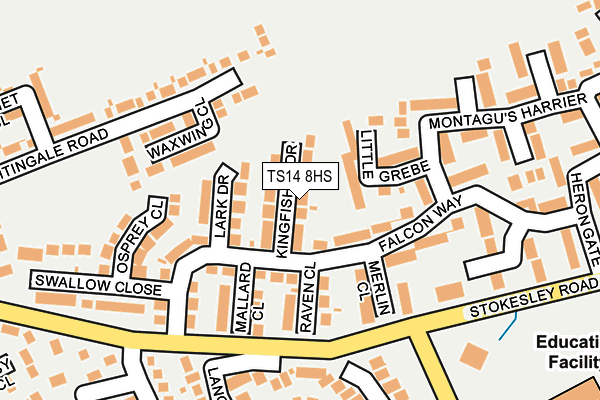 TS14 8HS map - OS OpenMap – Local (Ordnance Survey)