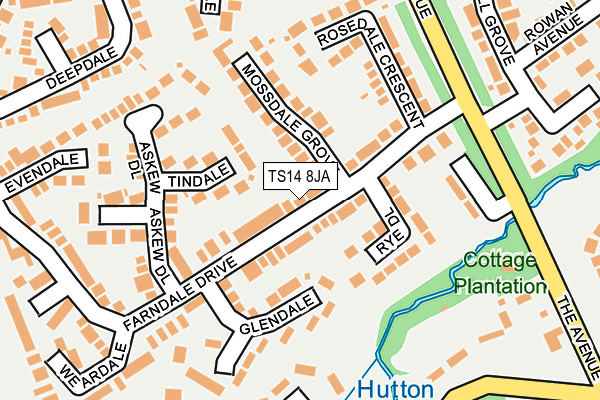 TS14 8JA map - OS OpenMap – Local (Ordnance Survey)