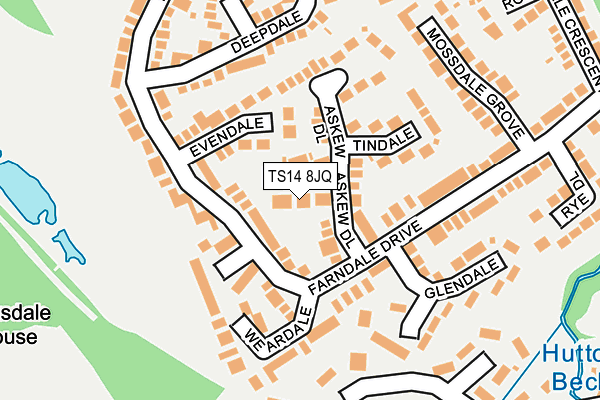 TS14 8JQ map - OS OpenMap – Local (Ordnance Survey)