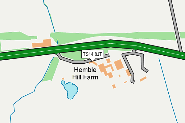 TS14 8JT map - OS OpenMap – Local (Ordnance Survey)
