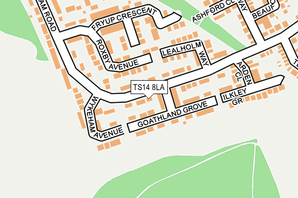 TS14 8LA map - OS OpenMap – Local (Ordnance Survey)