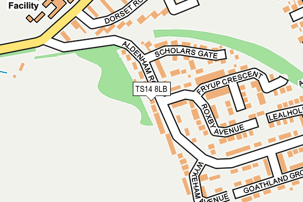 TS14 8LB map - OS OpenMap – Local (Ordnance Survey)