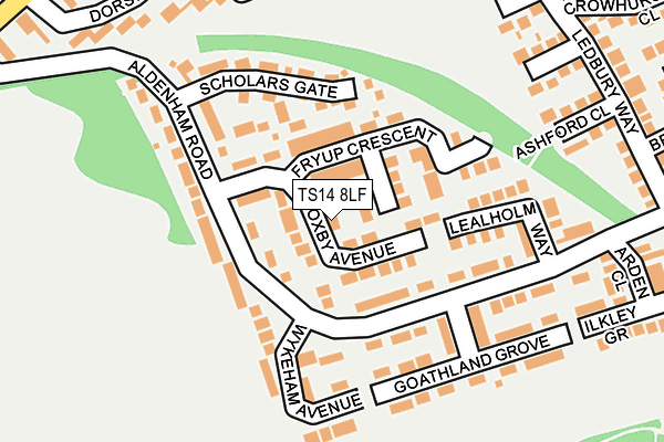 TS14 8LF map - OS OpenMap – Local (Ordnance Survey)