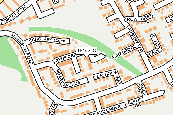 TS14 8LG map - OS OpenMap – Local (Ordnance Survey)