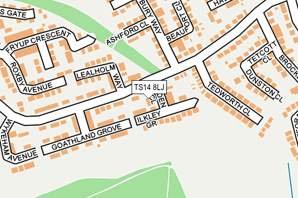 TS14 8LJ map - OS OpenMap – Local (Ordnance Survey)