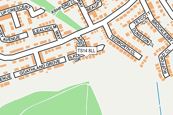 TS14 8LL map - OS OpenMap – Local (Ordnance Survey)