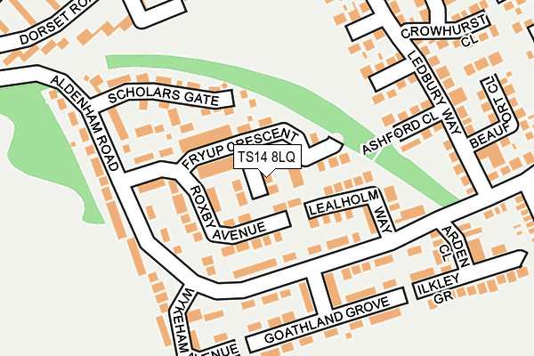 TS14 8LQ map - OS OpenMap – Local (Ordnance Survey)