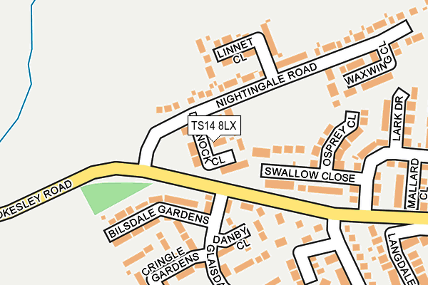 TS14 8LX map - OS OpenMap – Local (Ordnance Survey)
