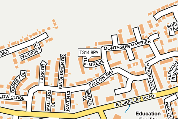 TS14 8PA map - OS OpenMap – Local (Ordnance Survey)