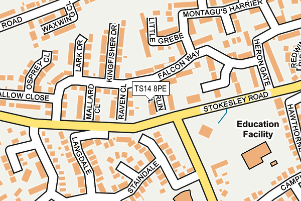 TS14 8PE map - OS OpenMap – Local (Ordnance Survey)