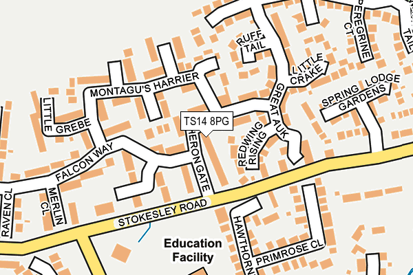 TS14 8PG map - OS OpenMap – Local (Ordnance Survey)