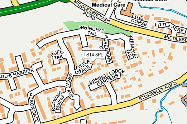 TS14 8PL map - OS OpenMap – Local (Ordnance Survey)