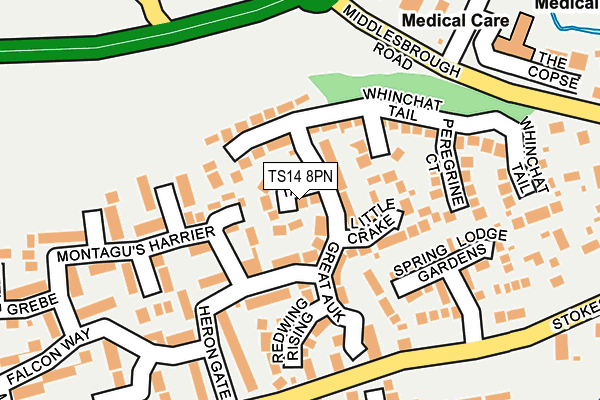 TS14 8PN map - OS OpenMap – Local (Ordnance Survey)