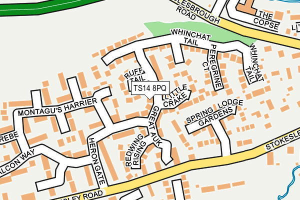 TS14 8PQ map - OS OpenMap – Local (Ordnance Survey)