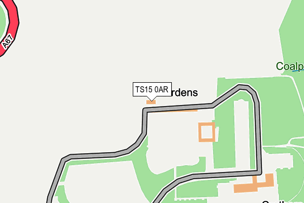 TS15 0AR map - OS OpenMap – Local (Ordnance Survey)