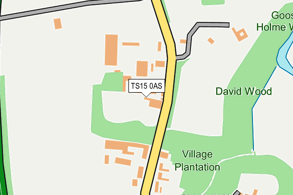 TS15 0AS map - OS OpenMap – Local (Ordnance Survey)