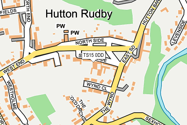 Map of THOR AT HUTTON RUDBY LIMITED at local scale