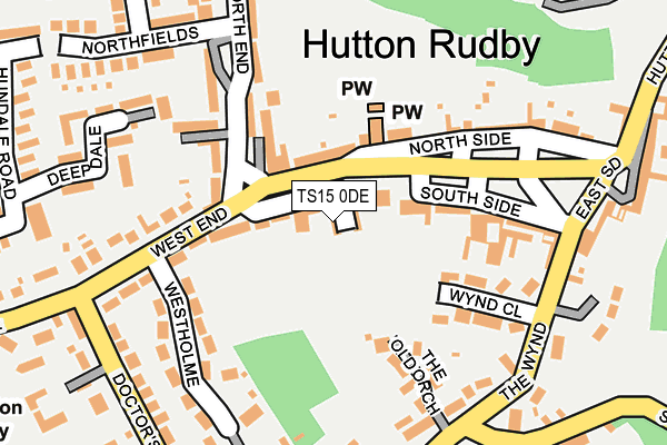 TS15 0DE map - OS OpenMap – Local (Ordnance Survey)