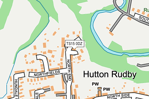 TS15 0DZ map - OS OpenMap – Local (Ordnance Survey)
