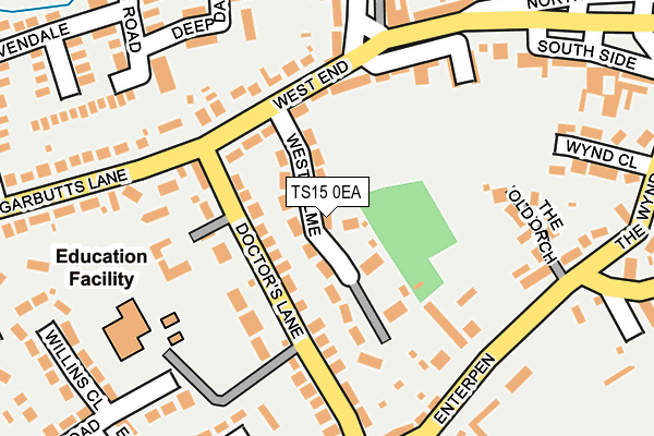 TS15 0EA map - OS OpenMap – Local (Ordnance Survey)