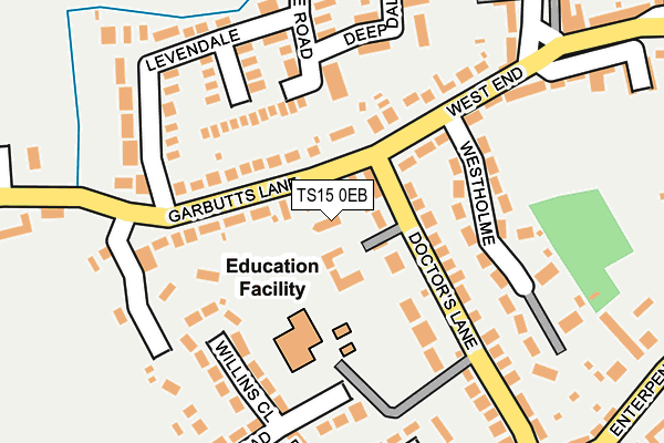 TS15 0EB map - OS OpenMap – Local (Ordnance Survey)