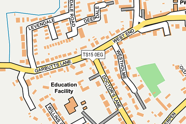 TS15 0EG map - OS OpenMap – Local (Ordnance Survey)
