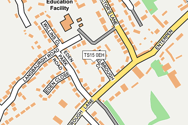 TS15 0EH map - OS OpenMap – Local (Ordnance Survey)