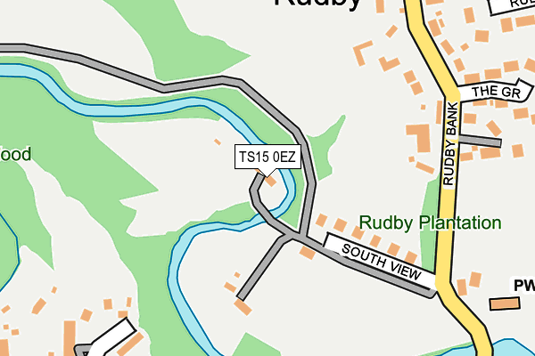 TS15 0EZ map - OS OpenMap – Local (Ordnance Survey)