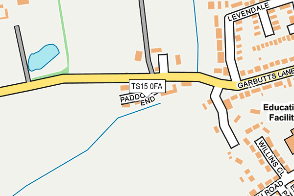 TS15 0FA map - OS OpenMap – Local (Ordnance Survey)