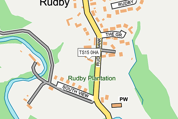 TS15 0HA map - OS OpenMap – Local (Ordnance Survey)