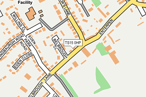 TS15 0HP map - OS OpenMap – Local (Ordnance Survey)