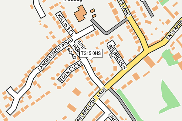 TS15 0HS map - OS OpenMap – Local (Ordnance Survey)