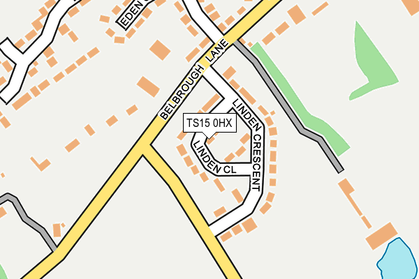 TS15 0HX map - OS OpenMap – Local (Ordnance Survey)