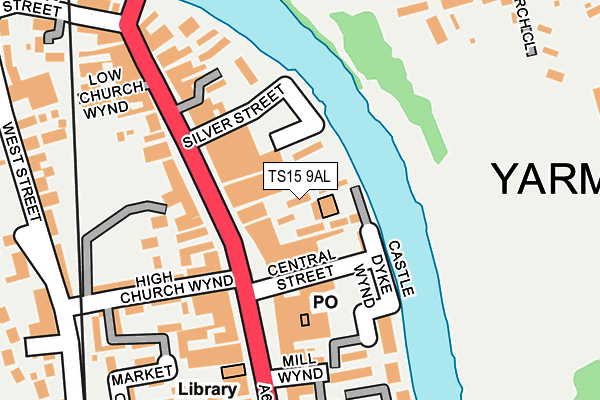 TS15 9AL map - OS OpenMap – Local (Ordnance Survey)