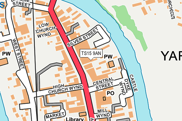 TS15 9AN map - OS OpenMap – Local (Ordnance Survey)