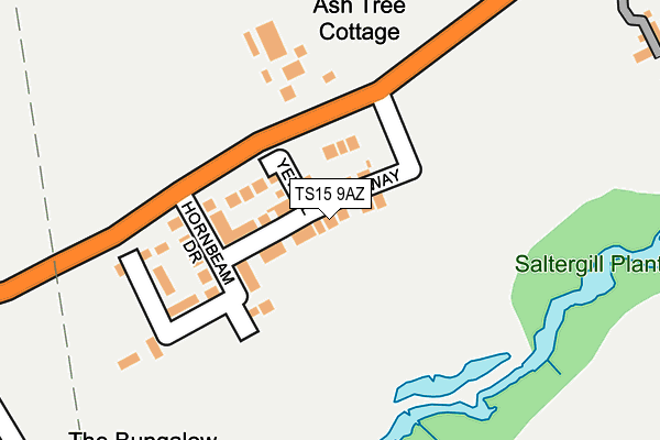 TS15 9AZ map - OS OpenMap – Local (Ordnance Survey)