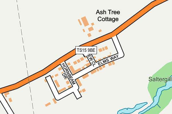 TS15 9BE map - OS OpenMap – Local (Ordnance Survey)