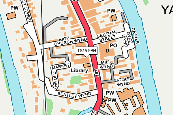 TS15 9BH map - OS OpenMap – Local (Ordnance Survey)