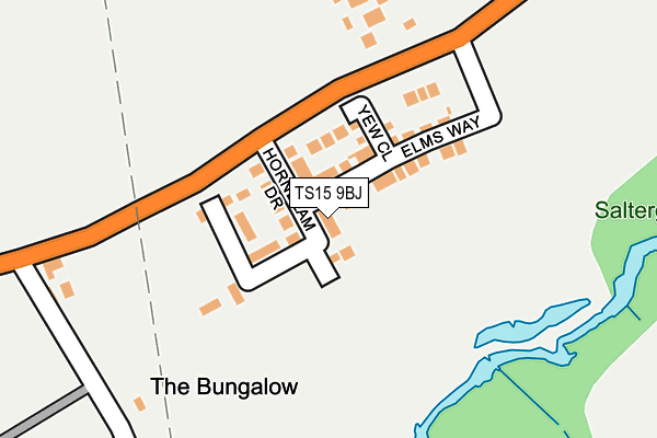 TS15 9BJ map - OS OpenMap – Local (Ordnance Survey)