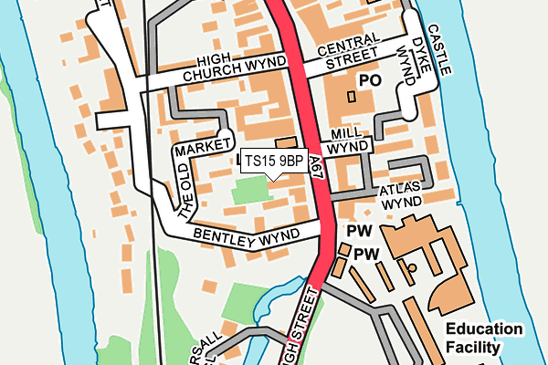 TS15 9BP map - OS OpenMap – Local (Ordnance Survey)