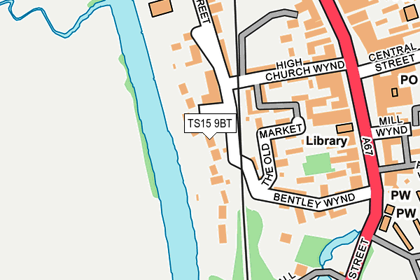 TS15 9BT map - OS OpenMap – Local (Ordnance Survey)
