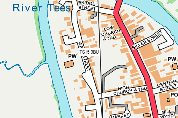 TS15 9BU map - OS OpenMap – Local (Ordnance Survey)