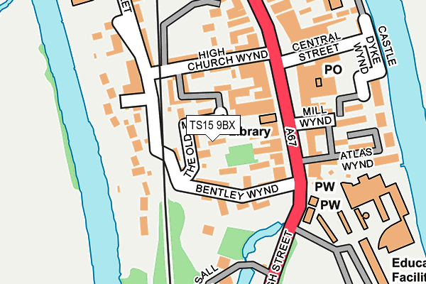 TS15 9BX map - OS OpenMap – Local (Ordnance Survey)